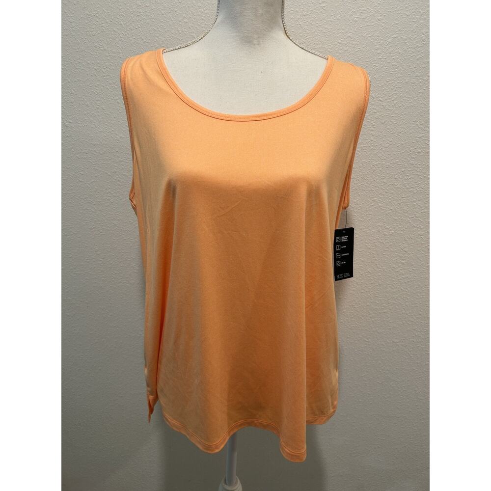 ID Ideology Women's Plus Size Solid Essentials Melon Sorbet Athletic Top Stretch